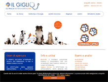 Tablet Screenshot of clinicaveterinariailgiglio.com